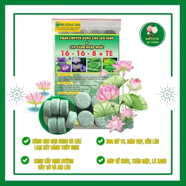 Phân bón thủy sinh cho hoa sen