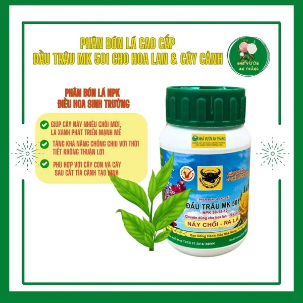 Phân bón lá NPK đầu trâu MK 501 giúp đâm chồi non nhanh