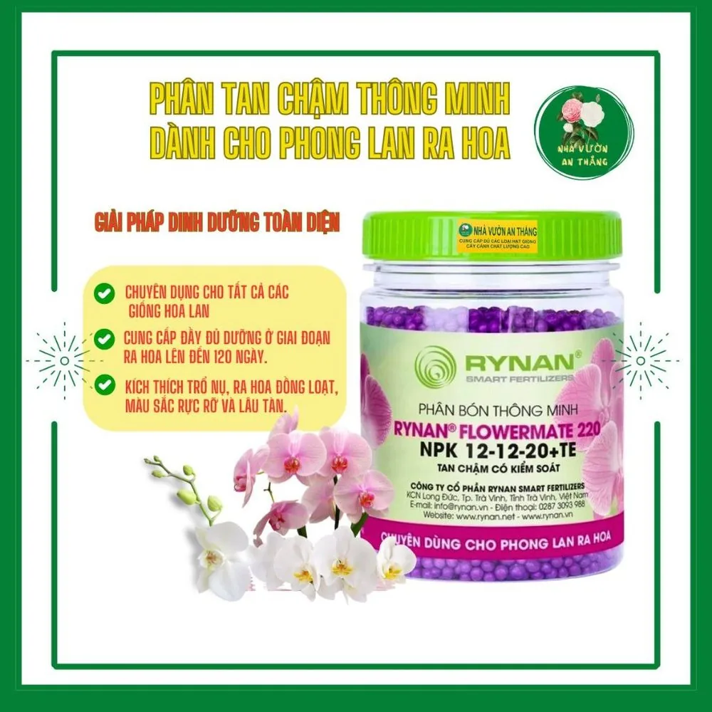 Phân bón tan chậm thông minh Rynan chuyên dùng cho phong lan